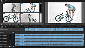 4 açılı Çoklu-Kamera Editörü